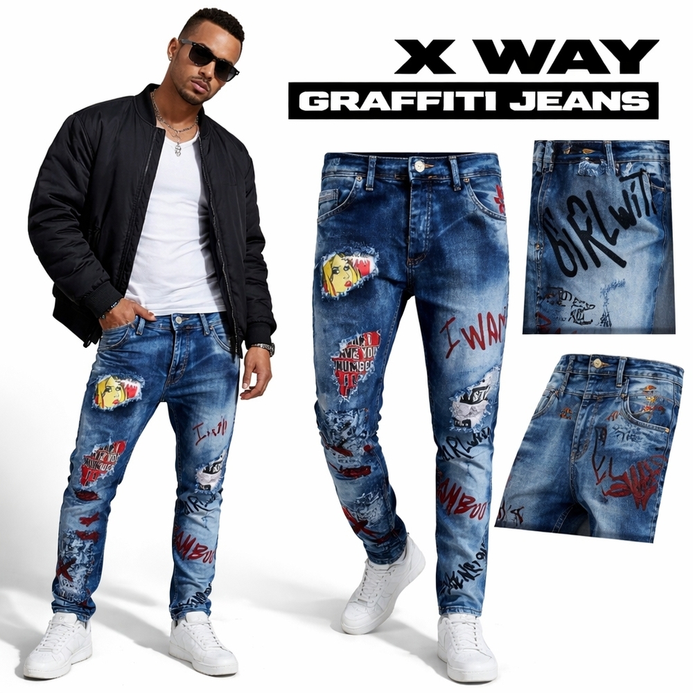 X Way graffiti‎ skinny jeans 31